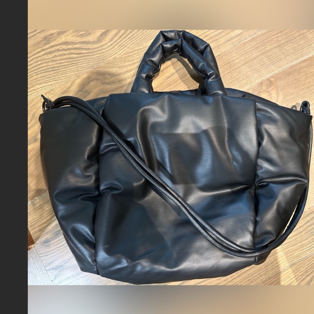 Zara puffer tote bag